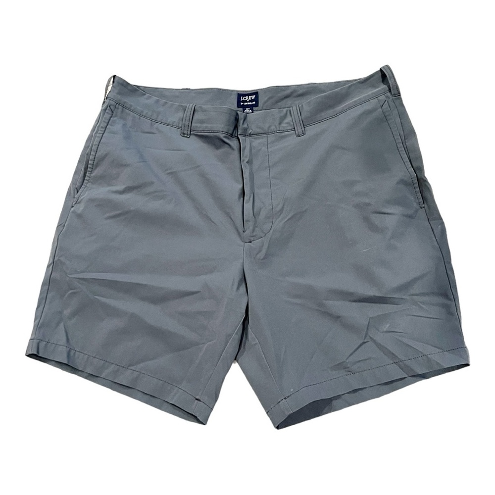 J Crew Factory Tech Short 7” inseam. Lightweight, flat front, blue great color